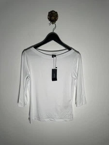 Vero Moda weißes Langarmshirt Jersey Baumwolle Rundhals L UVP 20£ - Bild 1 von 5