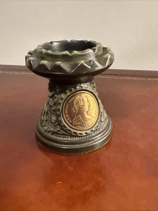 E4 Vintage seltener Kerzenhalter Maria Theresia Münze Cherub Engel Germany - Bild 1 von 10