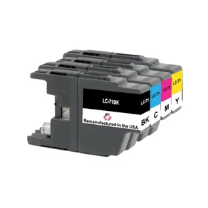 Compatible Ink Cartridge For Brother LC71 Black, Cyan, Magenta, Yellow-USA - Picture 1 of 2