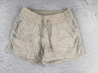 The North Face Shorts Womens Medium Beige Aphrodite Elastic Waist Hike Gym 4" - Image 1 of 4