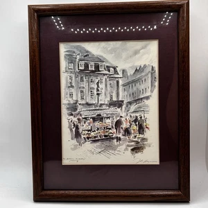 John Haymson Germany 9”x11” Print Matted & Framed - Picture 1 of 5