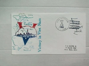 US 1969 Victory In Vietnam Cover Limited , Navy Free Combat Zone - Picture 1 of 2