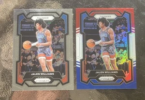 2022-23 Prizm Jalen Williams Base & Red White Blue Prizm Card Lot - Picture 1 of 1