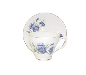 Juego de platillos taza porcelana hueso duquesa Inglaterra - acianos azules - Imagen 1 de 3