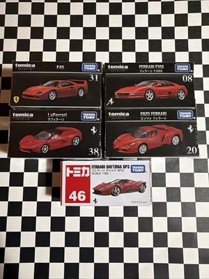 🔥 TAKARA TOMY Tomica Ferrari Juego de 5 Coches F40 F355 Enzo LeFerrari Daytona Rojo Foto 1 de 4