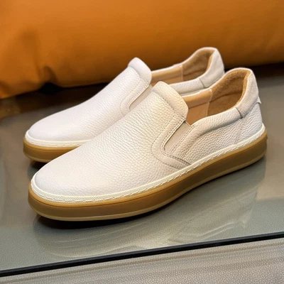 Роскошные мокасины из натуральной кожи мужские туфли повседневные туфли без шнуровки на борту размер - Изображение 1 из 4