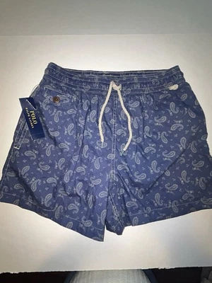 Bañador Polo Ralph Lauren Para Hombre Azul Marino Paisley Pantalones Cortos Talla M Foto 1 de 4