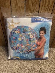 RARE Vintage 2003 Intex The Wet Set Jumbo 48" Beach Ball-circles SEALED - Picture 1 of 3