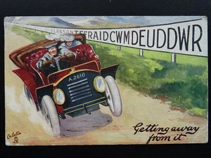 CYMRU Anglesey GETTING AWAY FROM IT c1905 Comic Postcard by Tuck 9340 - Picture 1 of 2