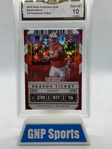 2020 Panini Contenders Draft Picks - Biglietto Touchdown Russell Wilson /6 fuochi d'artificio - Foto 1 di 3