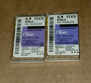6 pack Kerr K-Flex Endo Handfiles Files Size #4m20 21mm - Picture 1 of 2