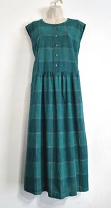 Seasalt Size 22 Petite RRP £75 BNWT Green Checked Plaid Pattern Dress Pockets - Picture 1 of 21