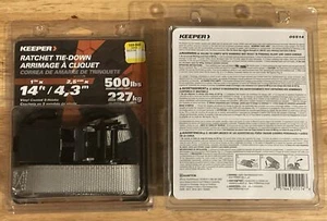 Lot Of 2 Keeper Brand Ratchet Tie-Down 14 ft / 500 lbs Vinyl S Hooks NIP - Picture 1 of 1