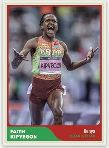 Faith Kipyegon Kenya Track & Field Custom Art Sports Card 2024 Olympics ACEO - Picture 1 of 2