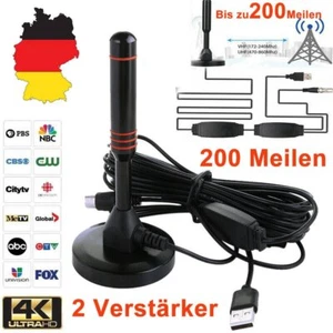 DVB-T2 Antenne FULL HD TV terrestrisch Aktiv DAB Zimmerantenne 30dbi + 5M Kabel - Bild 1 von 13