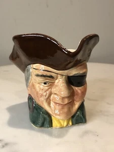 Cooper Clayton Character Toby Mug Pitcher Cap n Patch 3 1/4" Sterling England - Picture 1 of 7