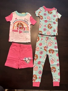 3T: NEW Paw Patrol Girls' Pajama Set 4 Piece Cotton, Pink New FREE SHIPPING - Picture 1 of 6