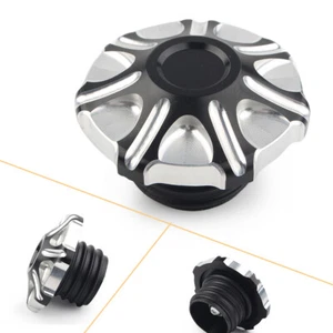 For Harley Sportster 1x CNC Billet Vented Gas Cap Fuel Tank Right-hand Thread - Bild 1 von 10