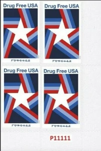 1 #5542 FOREVER DRUG FREE USA PB OF 4. BIN $4.95. - Picture 1 of 1