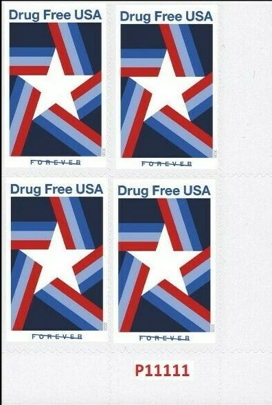 1 #5542 FOREVER DRUG FREE USA PB OF 4. BIN $4.95. - Image 1 of 1