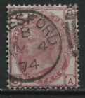 1872 3d rose Plate 12 OA choice VF used with 1874 duplex cancel