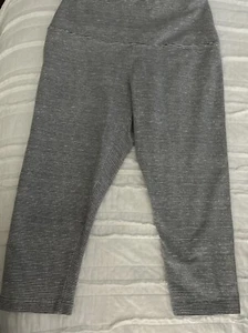 Lysse Ponte Ankle Leggings Womens Medium Blue White Stretch - Picture 1 of 6