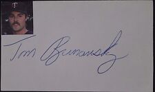 TOM BRUNANSKY Minnesota Twins Red Sox Cardinals Autograph 3x5 Index Card 16