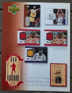1999-00 UD Upper Deck NBA Legends Basketball Promo Sell Sheet Jordan Chamberlain