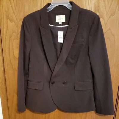 Новый с Ярлыками ~ Ann Taylor LOFT ~ фиолетовый сливы 2 кнопки куртка костюм Blazer пик лацканы (S) - Изображение 1 из 4
