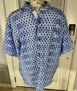 M Tommy Bahama Mojito Bay Shibori Shores Kurzarm Hemd mit Knopfleiste COOLMAX - Bild 1 von 10