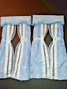 Set di 2 tende OOK per casa delle bambole scala 1:12 4,5"" L x 8,5"" L nuovo - Foto 1 di 9