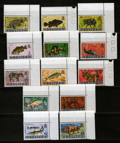 ZAYIX Belize 327-339 MNH Animals Fish Wild Life 082322S248 Cover