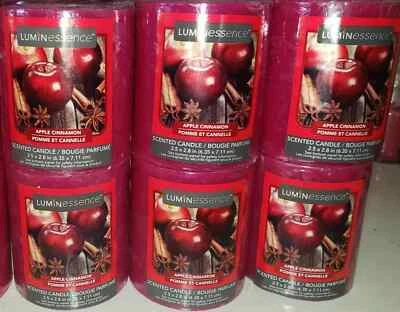 Lote de 6 velas pilar Luminessence manzana canela, ¡gran aroma!  7 oz cada uno Foto 1 de 2