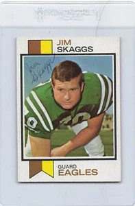 1973 Topps #294 Jim Skaggs Eagles Signed Auto *K8065 - Picture 1 of 2