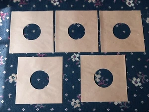 X 5 - CORAL / LONDON RECORDS ECT UK 7" "STIFF" BROWN PAPER RECORD SLEEVES NEW - Picture 1 of 2
