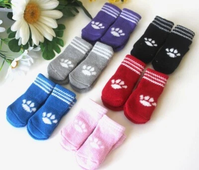 USA SELLER Non Slip Grip Dog Cat Socks Skid - Free for Small Breed size S, M, L - Image 1 of 4