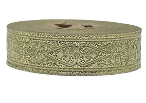 10m Jacquard Borte Larpa Medieval 22mm Ancho Oro Metálico (0,99 €/m) - Imagen 1 de 1