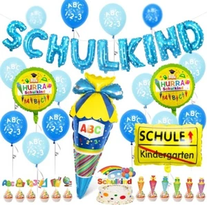 Einschulung Schuleinführung Schulanfang Deko Set Für Jungen,Geschenk Einschulung - Bild 1 von 10