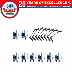 Set of 8 Ignition coil + Wire Set + Spark Plug Compatible with Buick Chevrolet - Foto 1 di 1