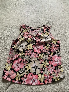 Camiseta sin mangas Croft & Barrow para mujer floral sin mangas cuello redondo multicolor talla M - Imagen 1 de 9