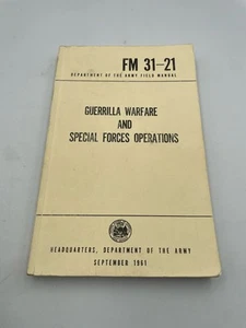 Manual de operaciones de guerra de guerrillas y fuerzas especiales del ejército de Estados Unidos 1961 FM 31-21 - Imagen 1 de 2