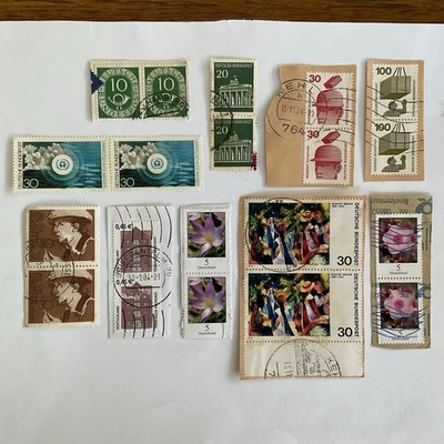 20 Germany stamps in 10 pairs~1951-2015~Accident prevention~flowers~water~Macke - Image 1 of 4