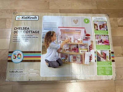 Chelsea Doll Cottage Wooden Dollhouse with 16 Accessories for 5-Inch Dolls - Image 1 of 4