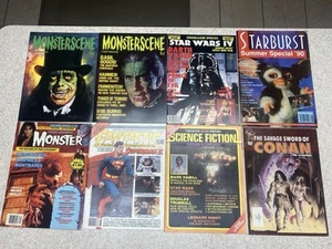 Horror/Sci-Fi Magazine Lot (x8) Mosterscene Conan Starblazer Starburst Fantasy - Picture 1 of 4