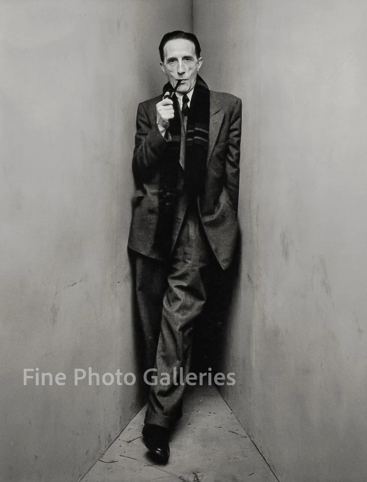 Arte fotográfica quadritone vintage 1948/91 artista IRVING PENN Marcel Duchamp com cachimbo - Imagem 1 de 1
