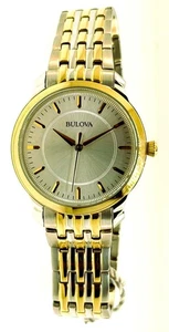 Bulova Women's 98L160 Women's Two Tone Round Analog White Dial Dress Watch - Picture 1 of 2