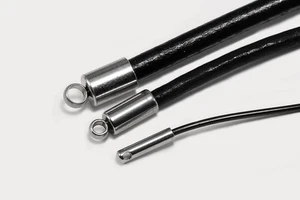 Tappi Terminali Acciaio Inox per 1/2/3 MM Nastri Parte Finale Cappucci - Bild 1 von 4