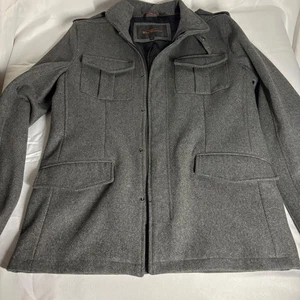 Chaqueta Abrigo Ben Sherman Para Hombre M Gris Mezcla de Lana Estilo Campo-Estilo Retro Años 60 - Imagen 1 de 10