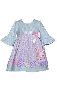 Bonnie Jean Girl's Easter Dress - Knit Bunny Dress for Baby Toddler and Littl... - Picture 1 of 3