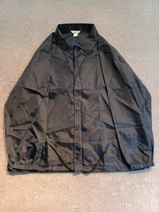 Neu ohne Etikett Team 365 Trainerjacke Herren XXL schwarz Golf Windbreaker Druckknopf Kordelzug Saum - Bild 1 von 8